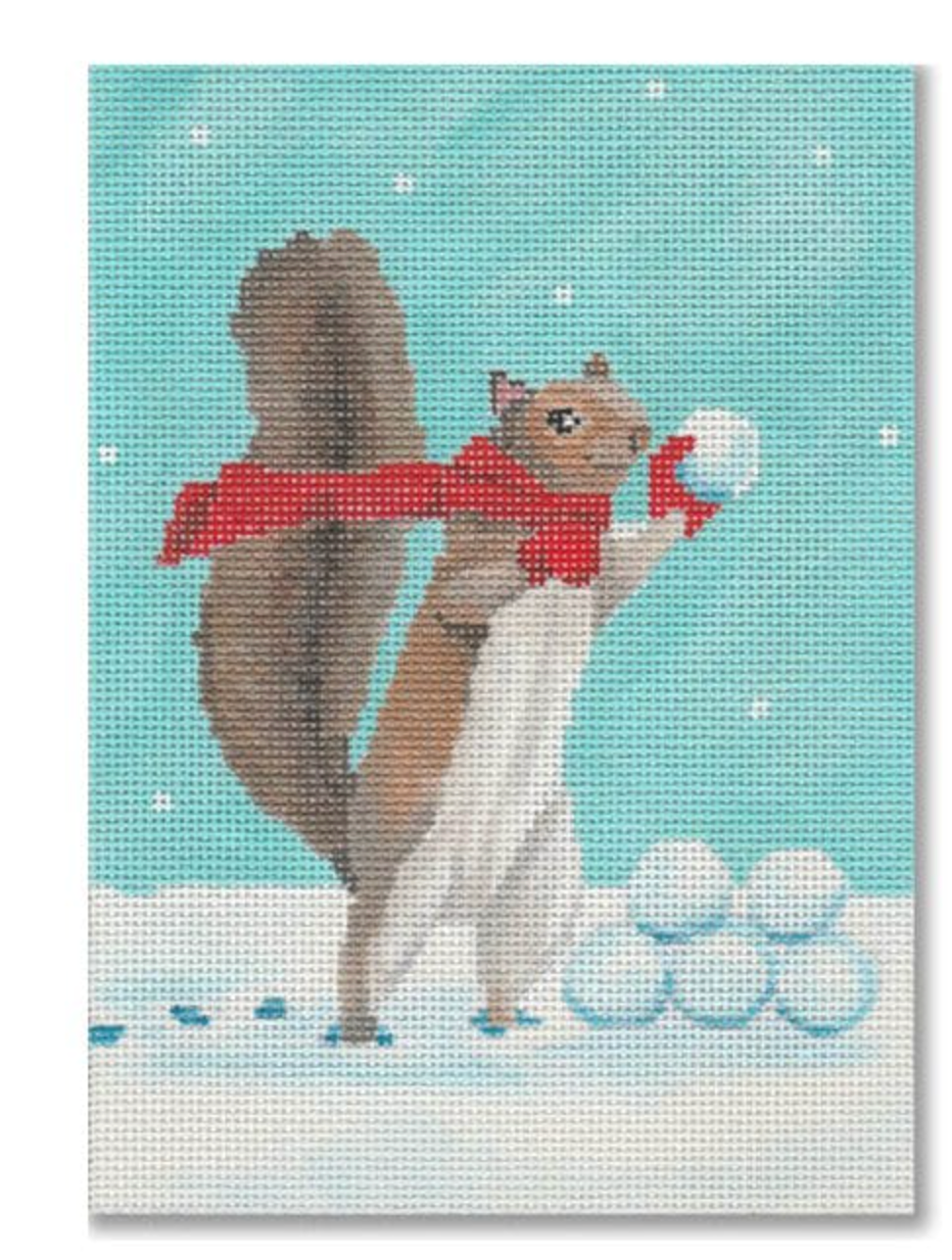 Squirrel With Snowballs