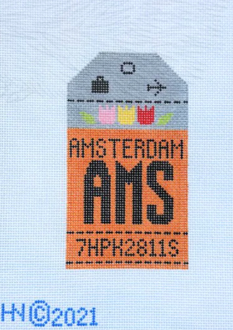 Amsterdam Retro Travel Tag