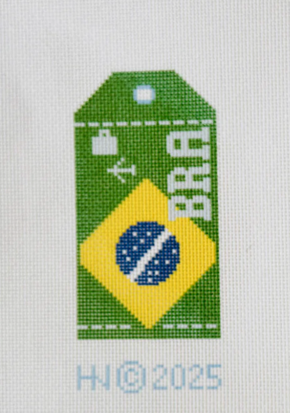 Brazil Wee Flag Travel Tag