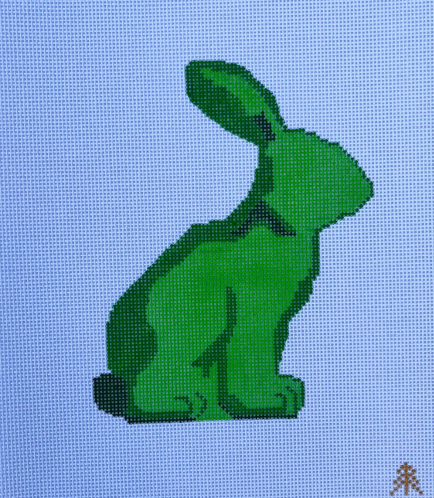 Moss Right-Facing Green Spring Bunny
