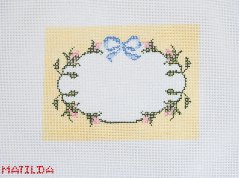 Roses and Ribbon Wreath - Lemon