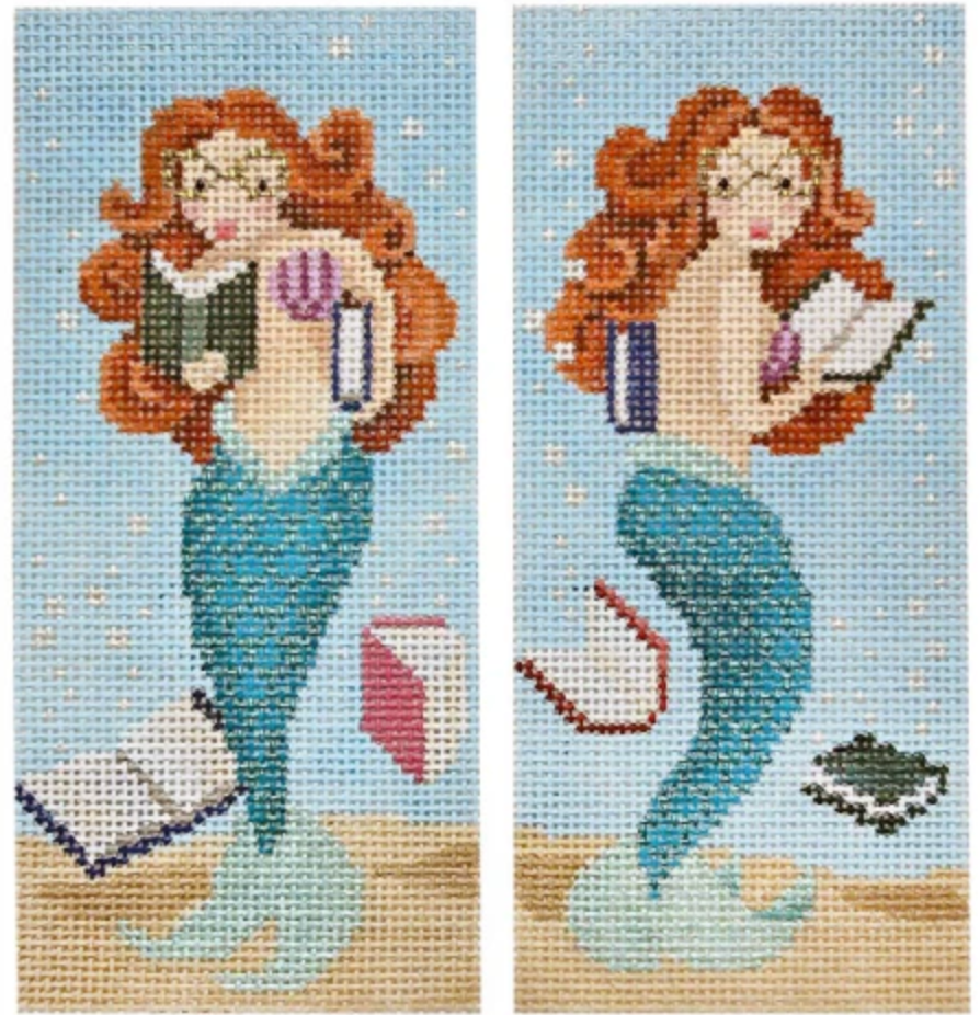 Mermaid Bookworm Double-Sided Eyeglass Case