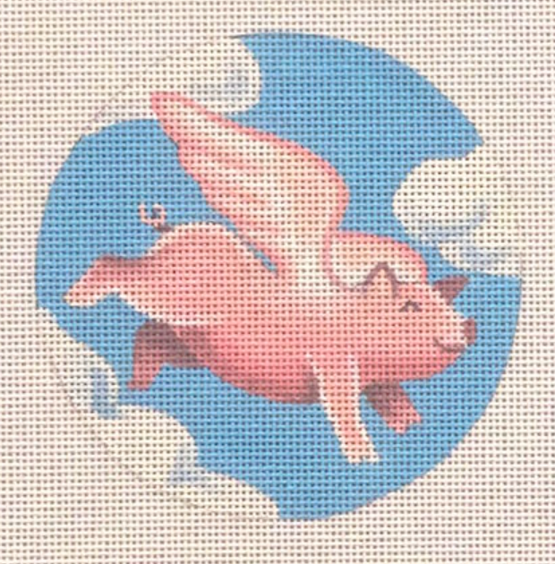 Flying Pig With Clouds Round