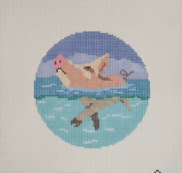 Swimming Pig Round