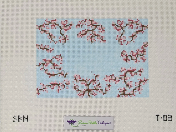 Cherry Blossoms On Blue Tray Insert
