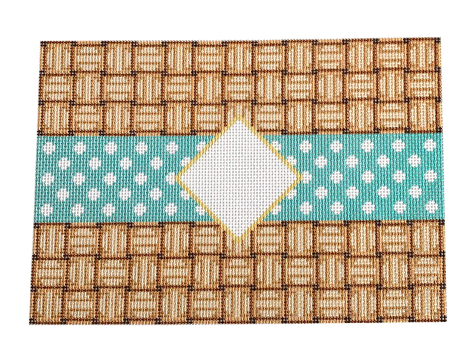 NTG TS101 - Wicker/Dot/Mono Clutch Aqua