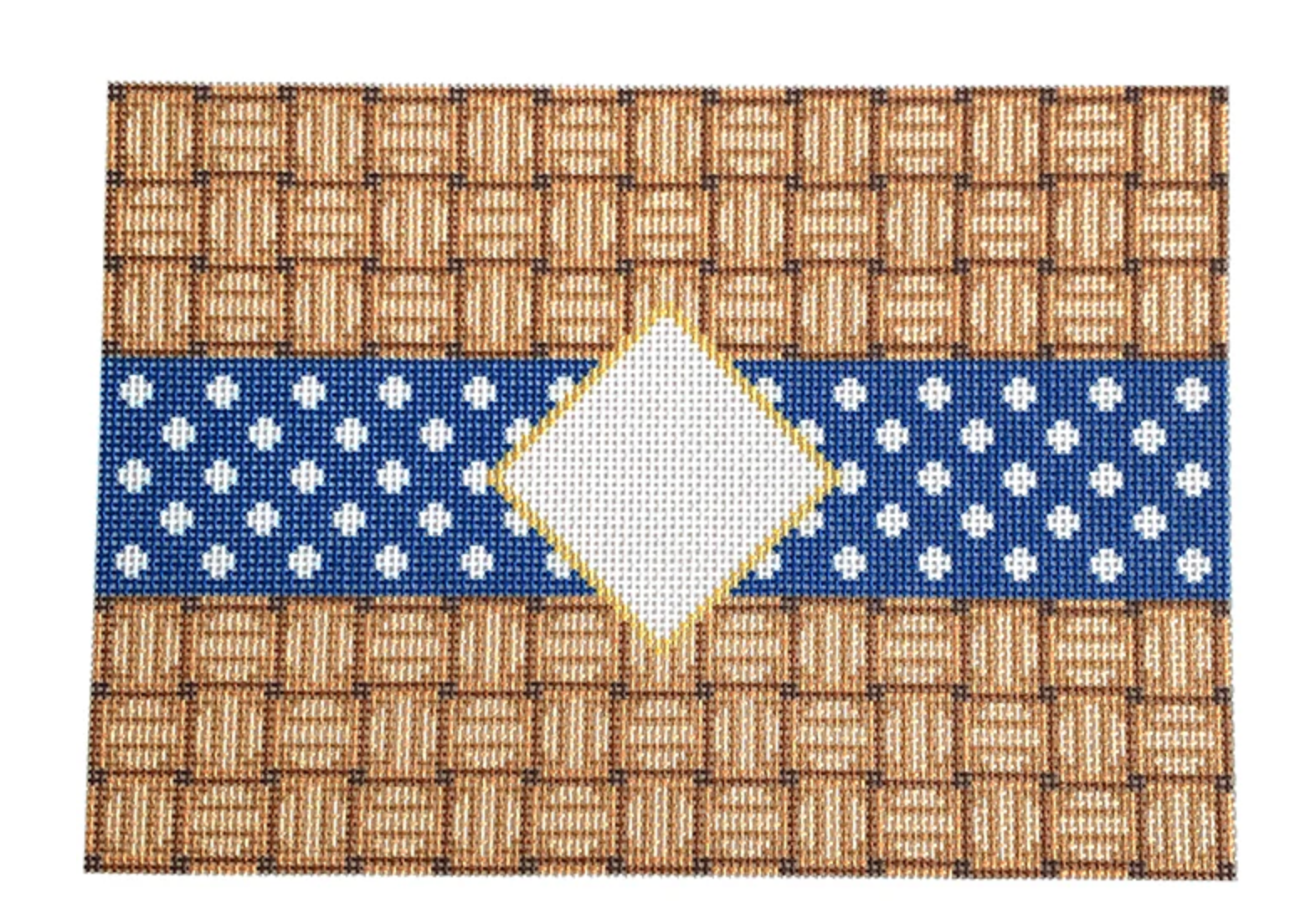 NTG TS097 - Wicker/Dot/Mono Clutch Navy