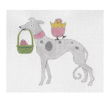 Easter: Greyhound with Basket
