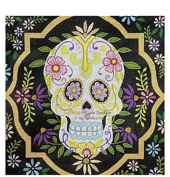 Pillow: Bald Sugar Skull