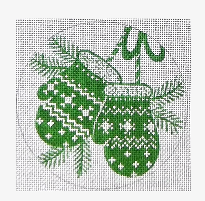 Mittens Ornament Green