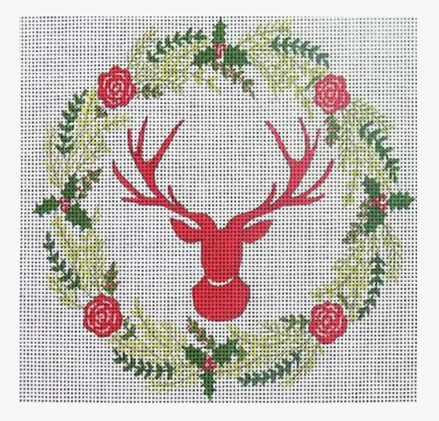 Trophy Deer in Wreath