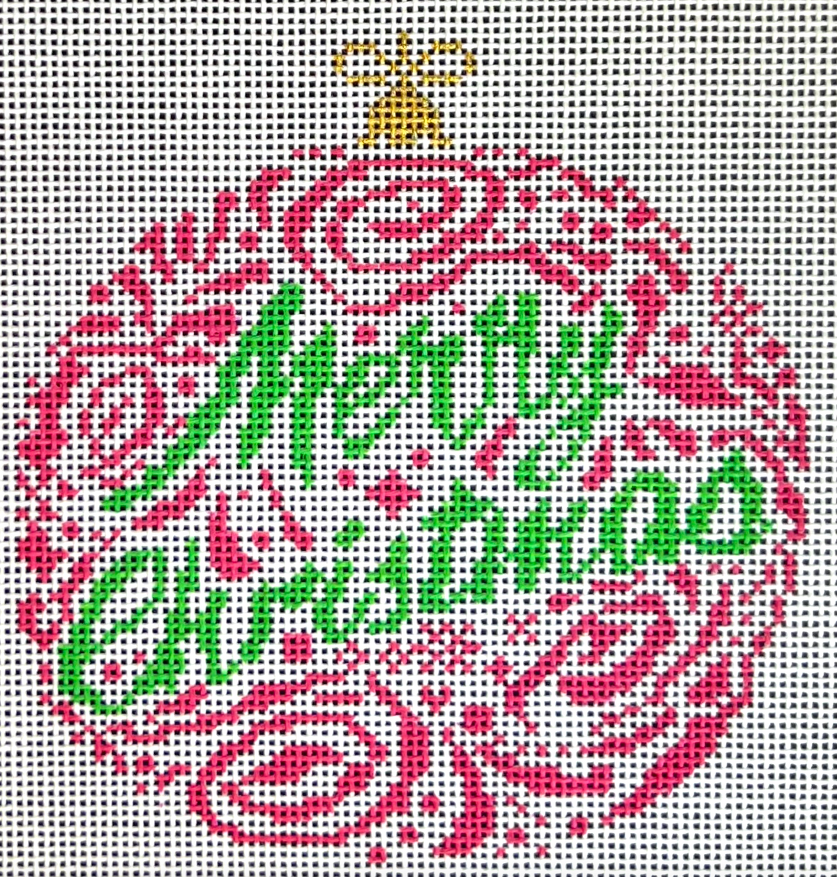BP Designs (Small Merry Christmas Ornament - Red)