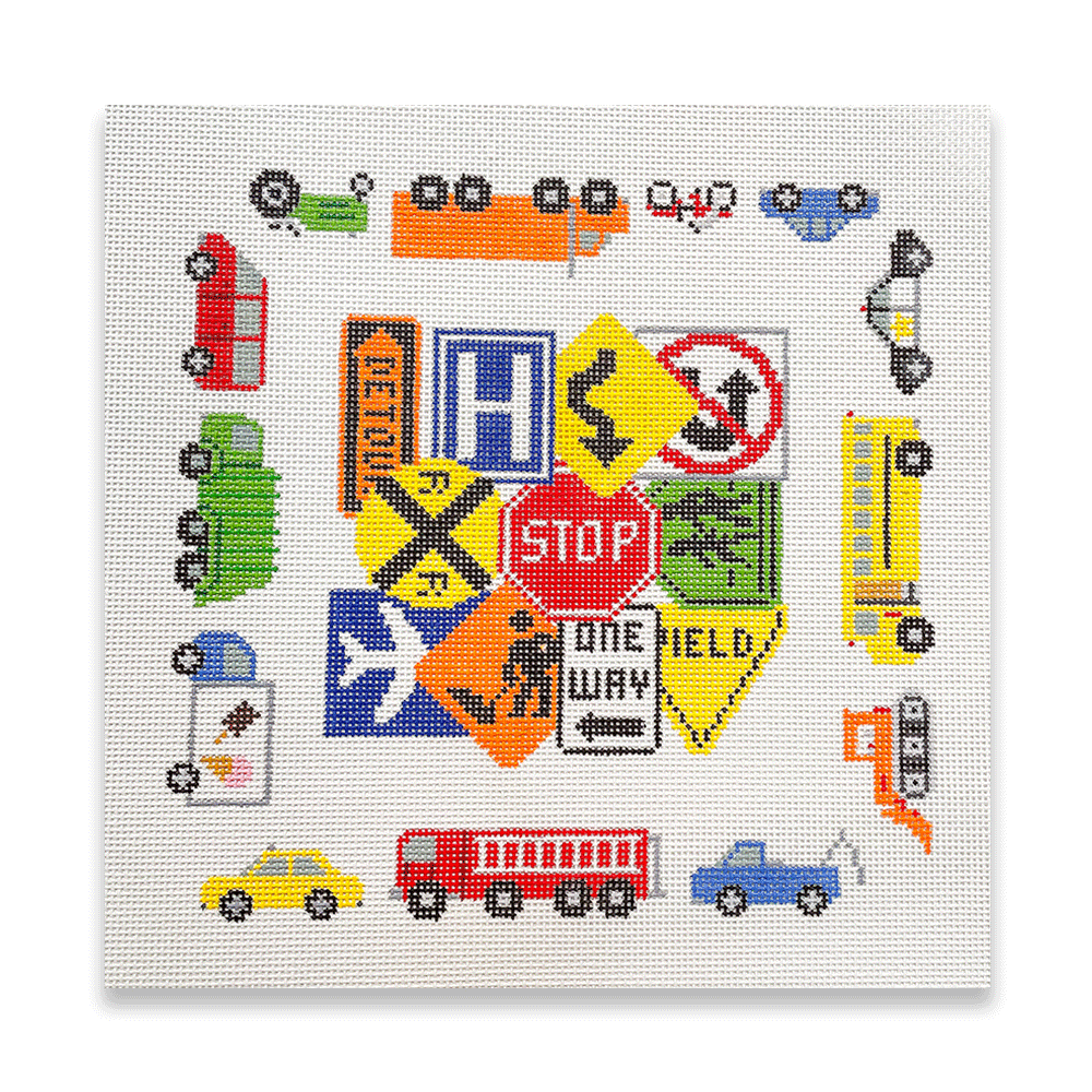 Vehicles And Traffic Signs Chair Seat