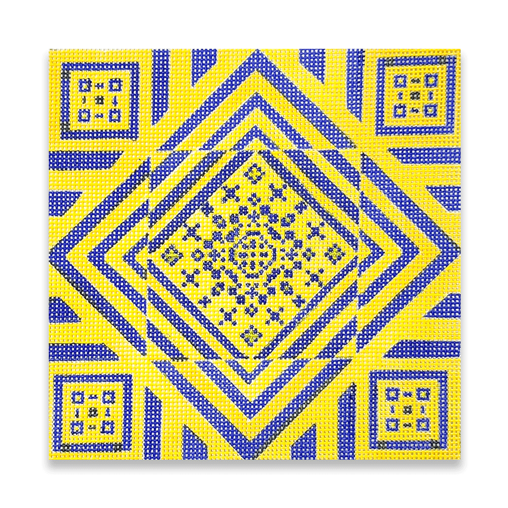 Yellow Blue Geometric