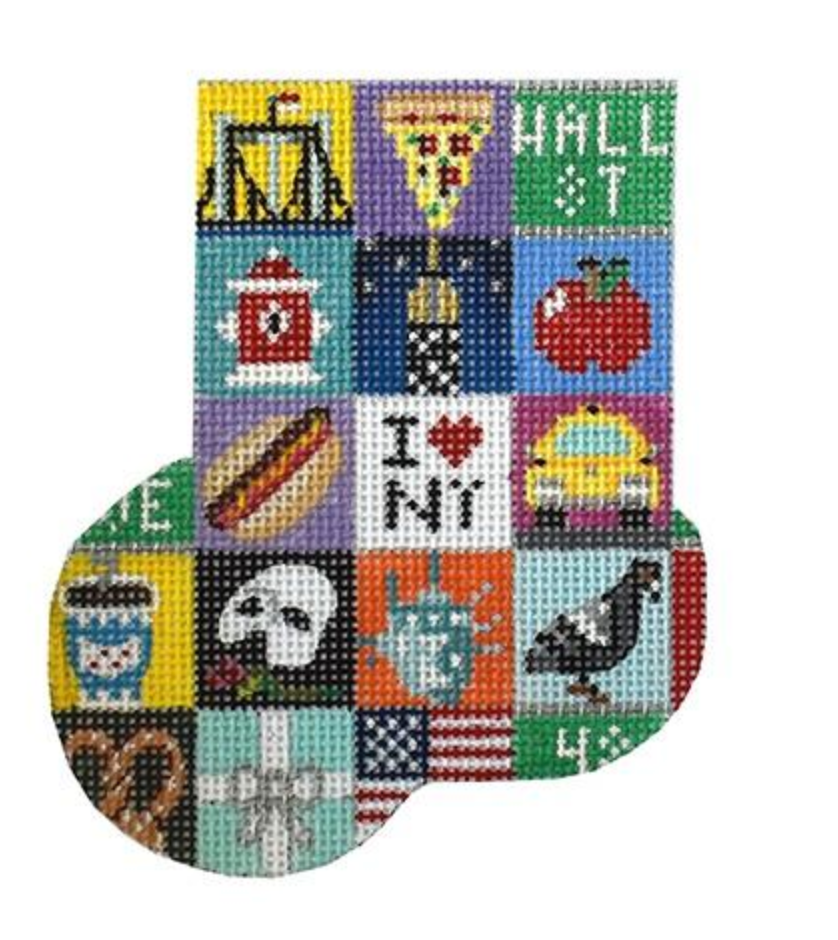 a.bradley New York Mini Stocking needlepoint canvas