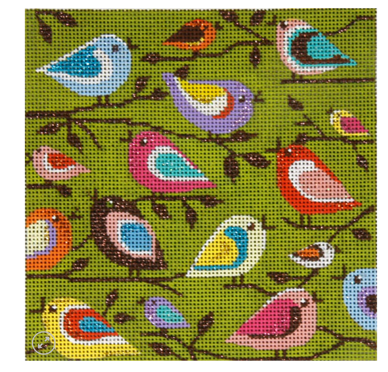 alice peterson Birds Of A Different Color needlepoint canvas