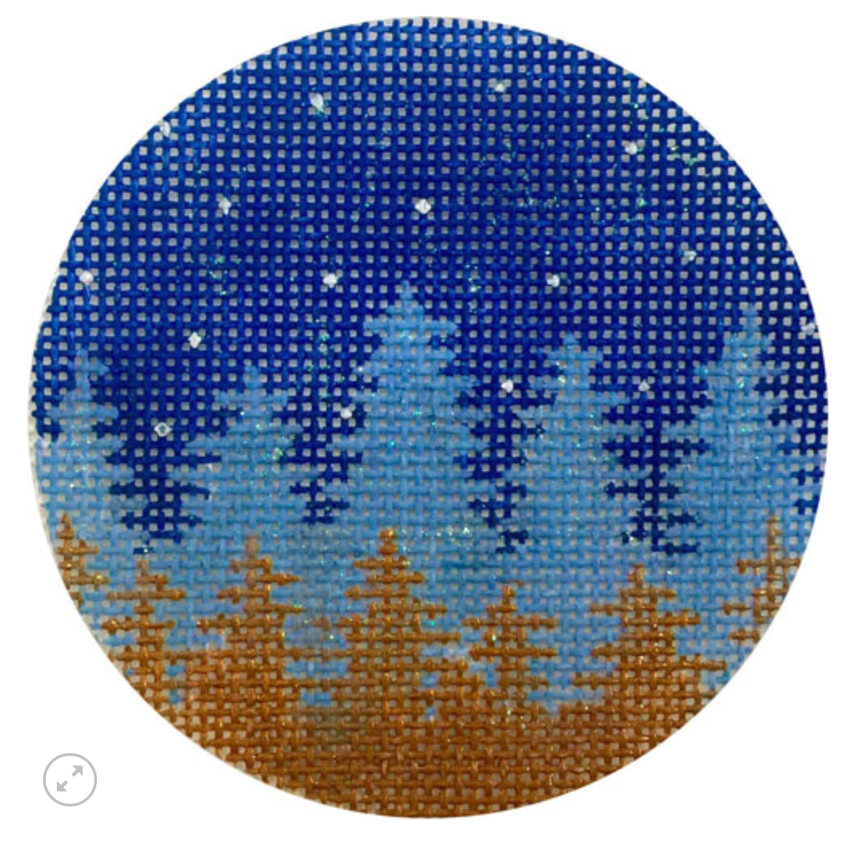 Faded Night Trees Ornament needlepoint canvas