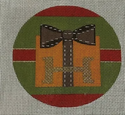 alice peterson "H" Xmas Gift needlepoint canvas