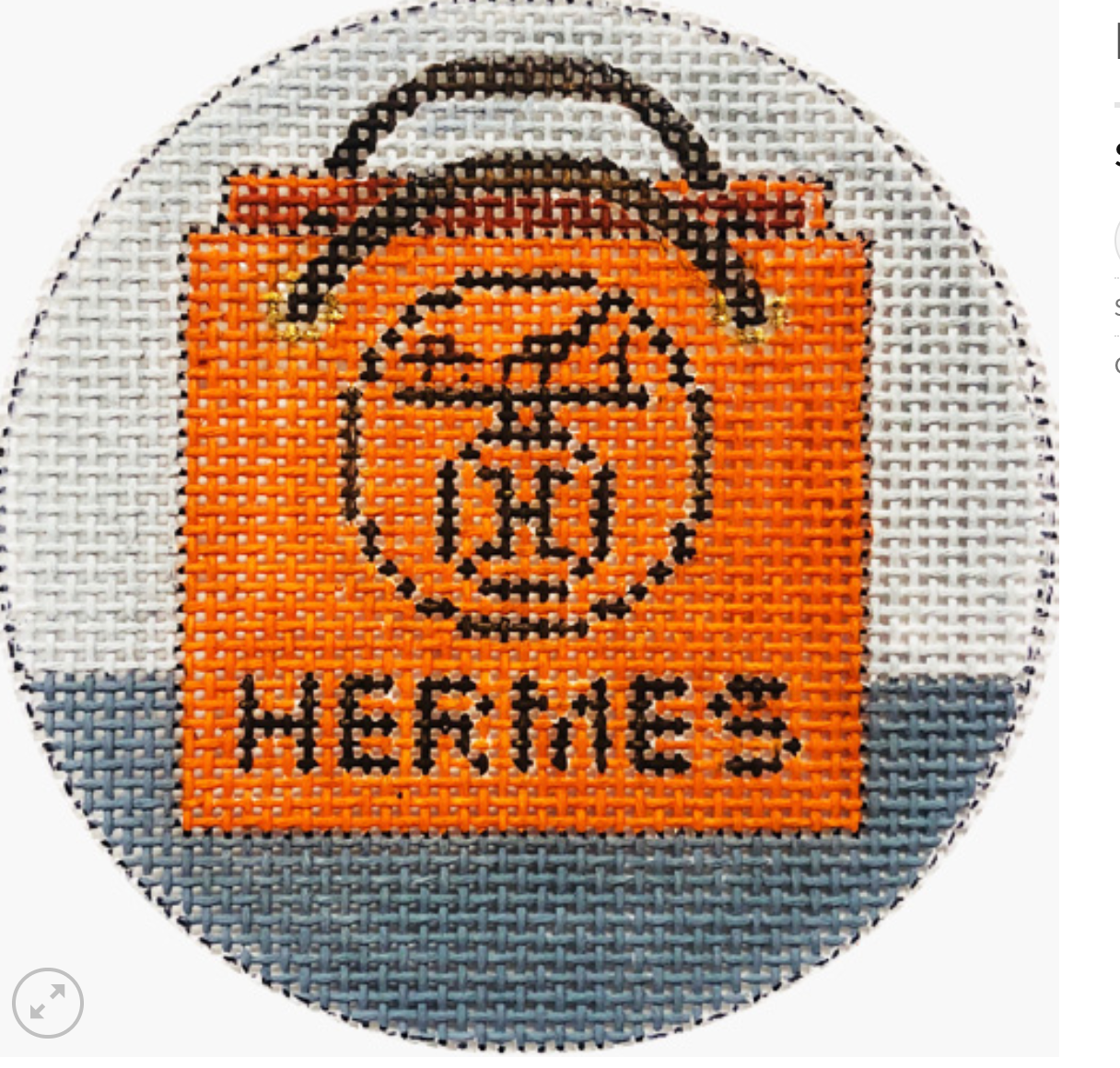 alice peterson Hermes shopping bag Round ornament