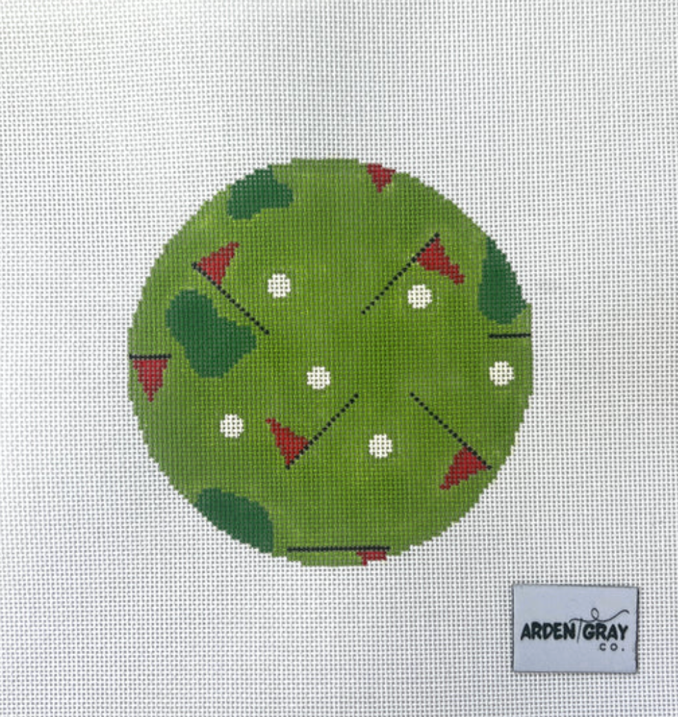 arden gray A Golfer's Round needlepoint canvas