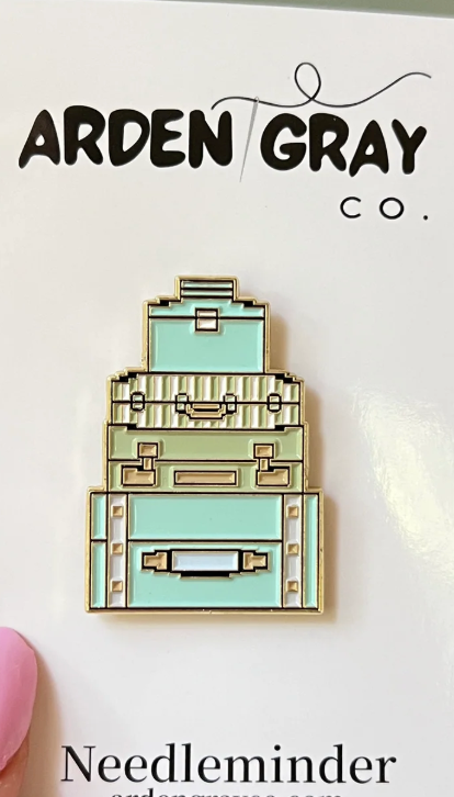 arden gray Stack of Suitcases Needleminder
