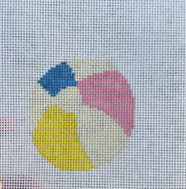 arden gray beach ball mini bad charm needlepoint canvas
