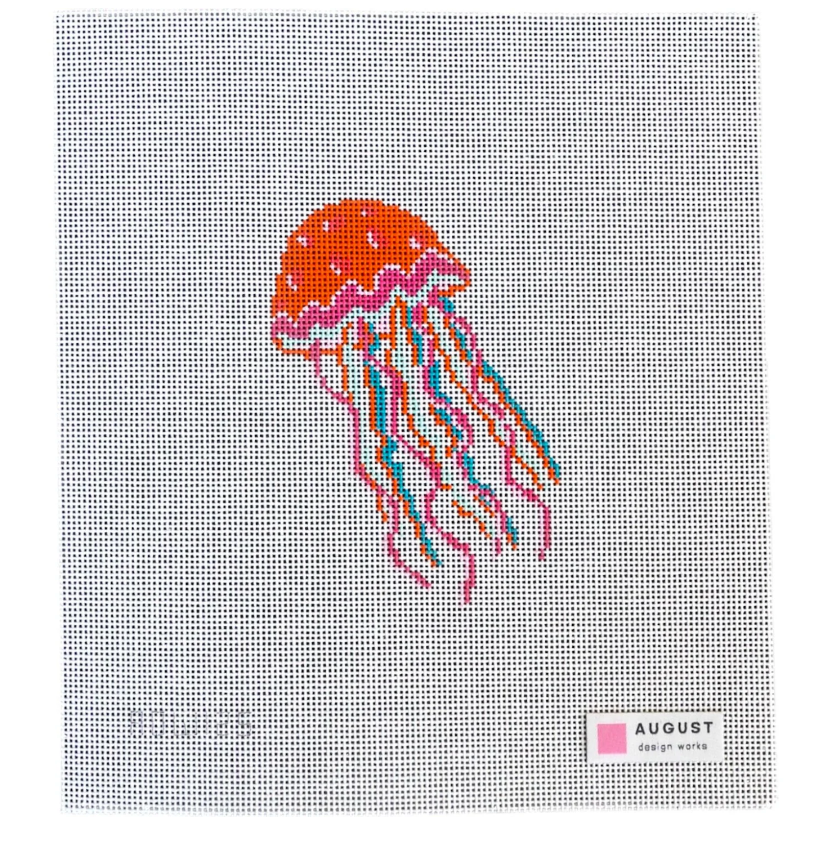 august design works jellyfish needlepoint canvas