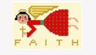 birds of a feather Faith Angel ornament needlepoint canvas