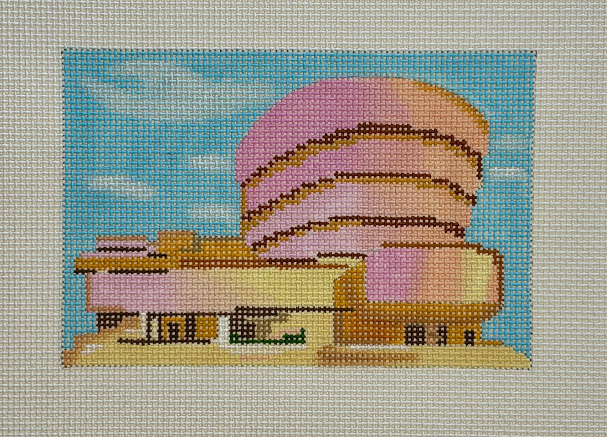 blue ridge Guggenheim Museum New York needlepoint canvas