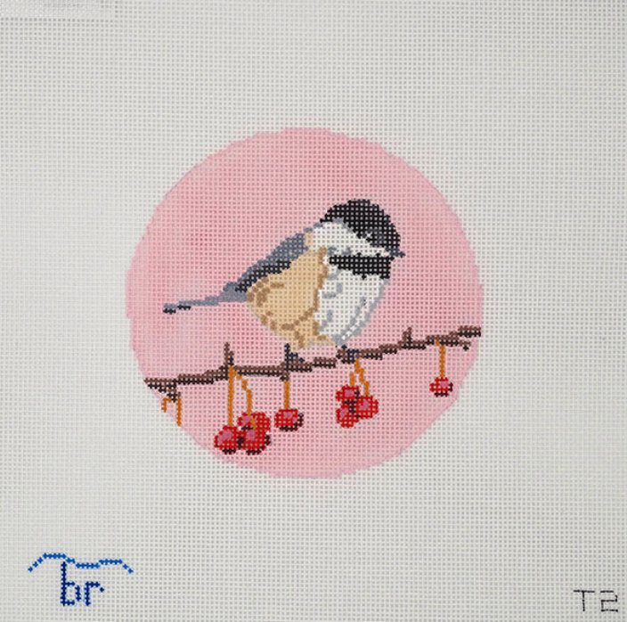 blue ridge stitchery Chickadee ornament needlepoint canvas