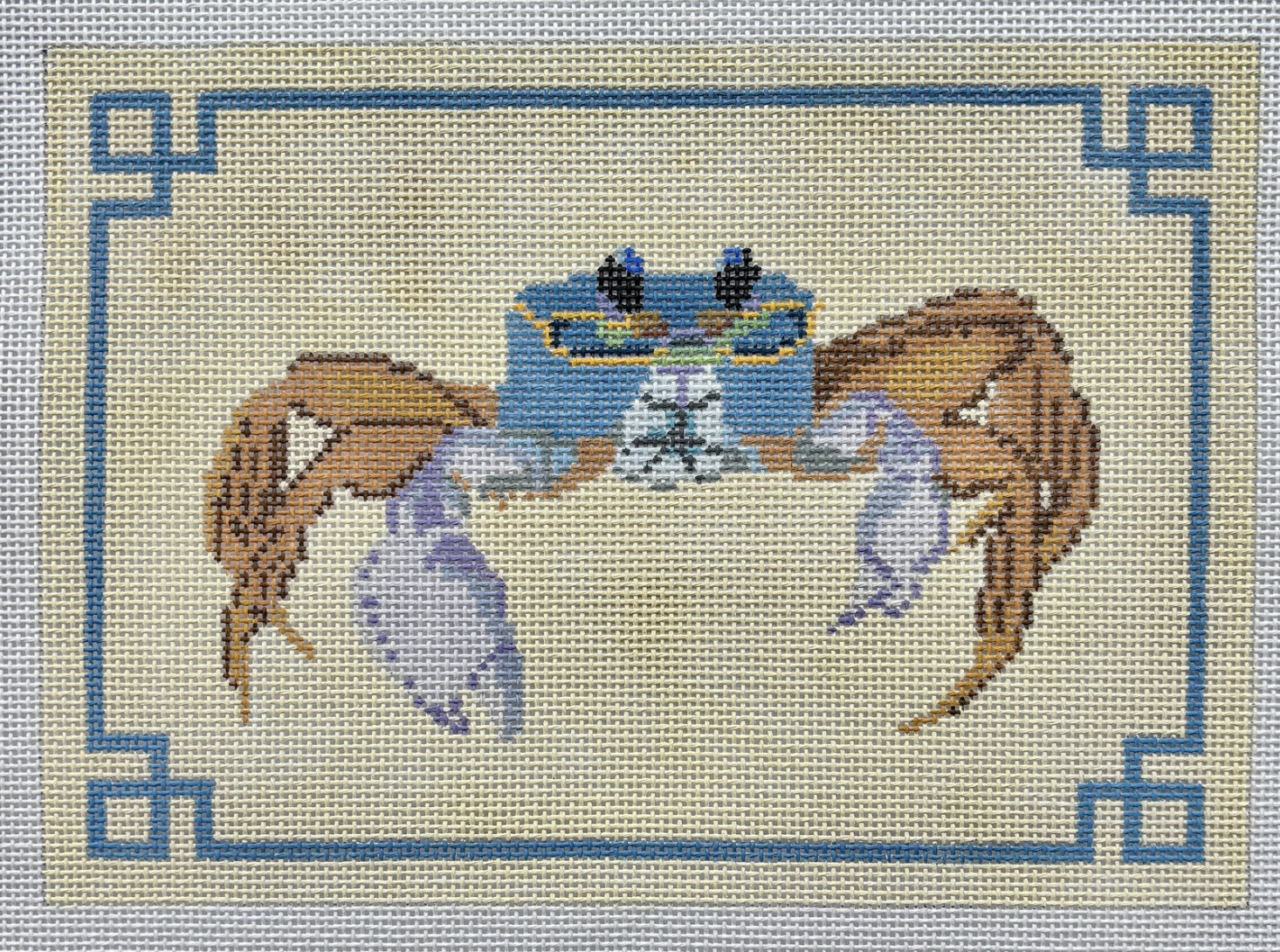 blue ridge stitchery Ghost Crab needlepoint canvas