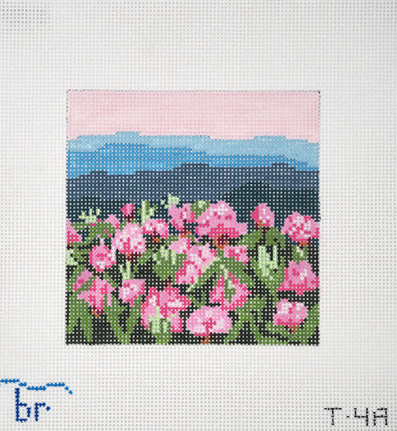blue ridge stitchery Rhododendron Mountain needlepoint canvas