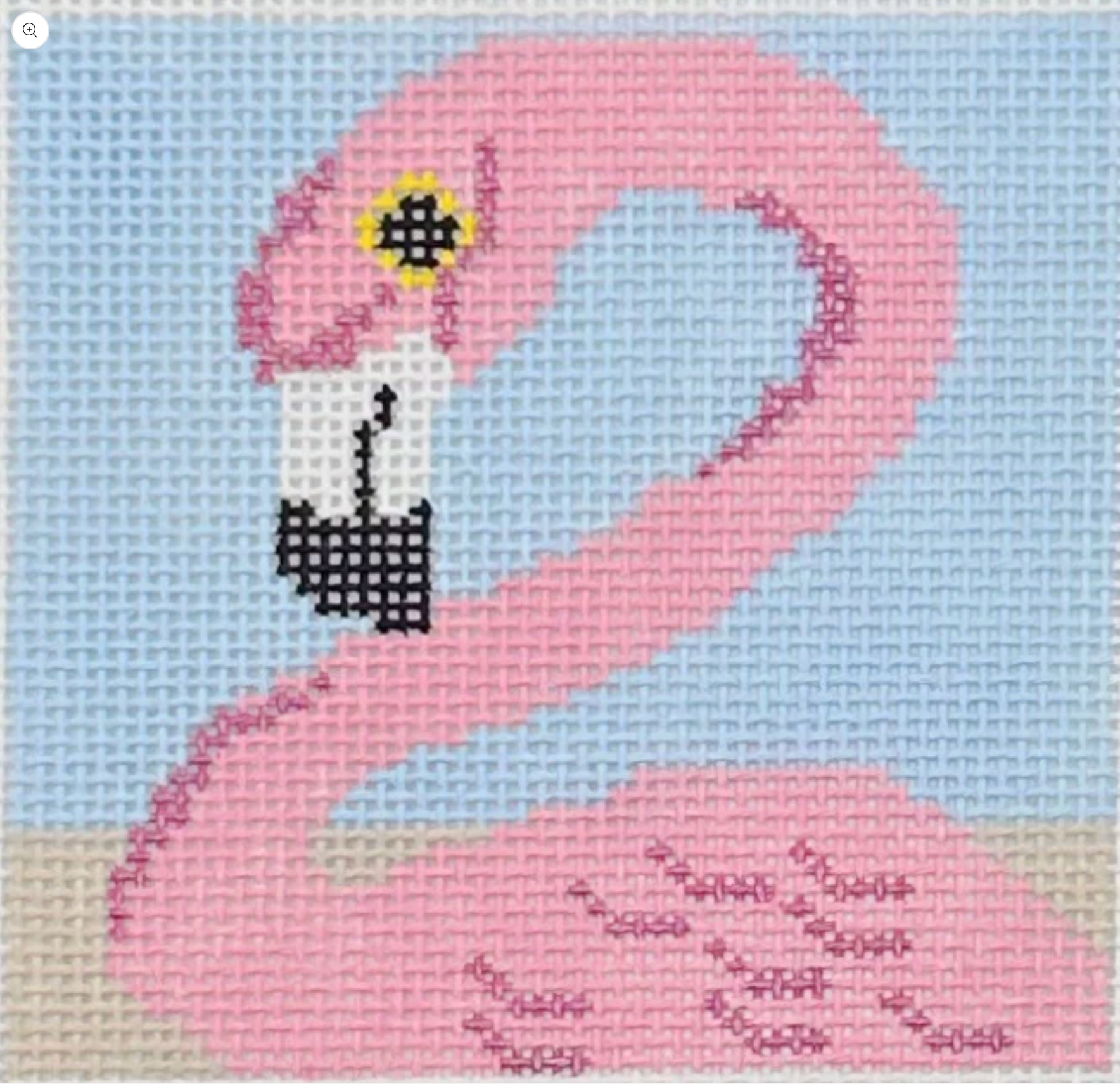 blue waters needlepoint Flamingo Coaster needlepoint canvas