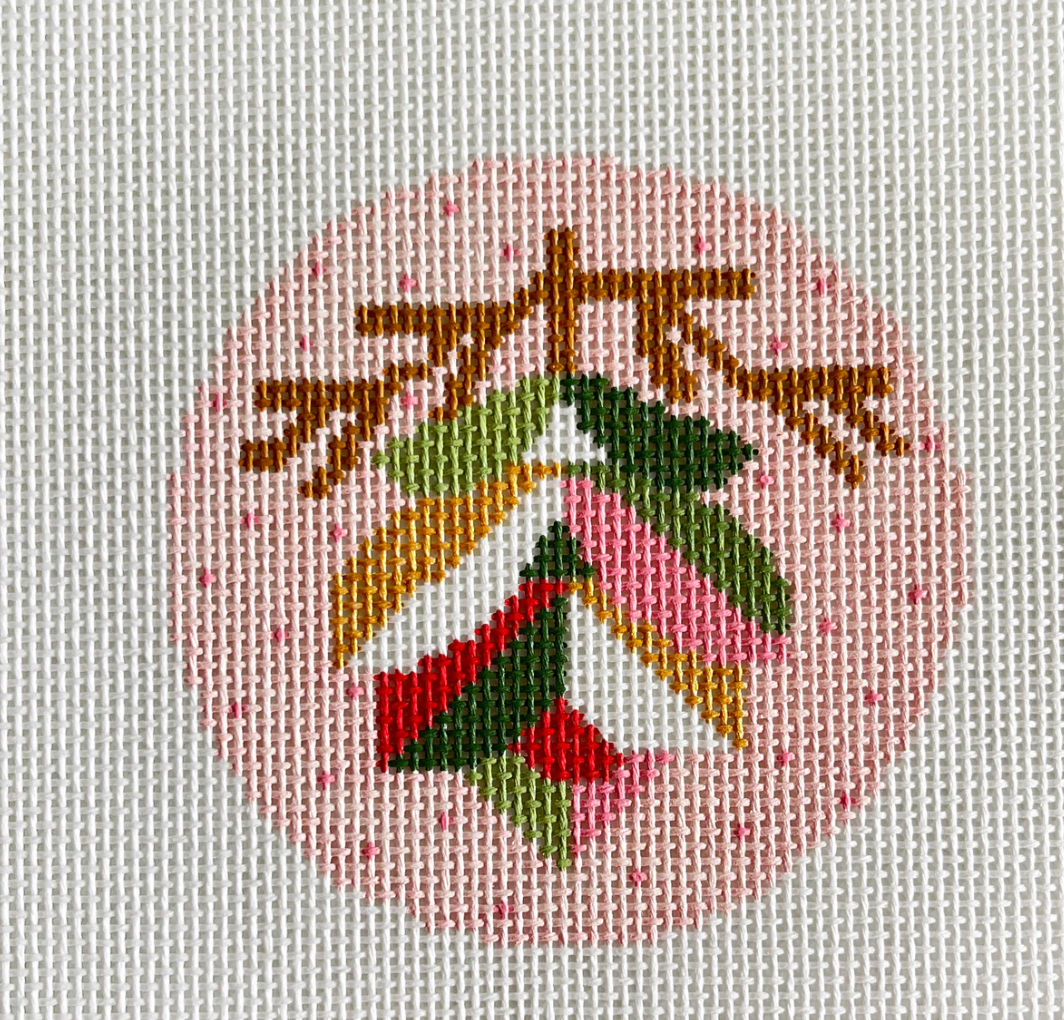 blueberry point modern pinecone needlepoint canvas