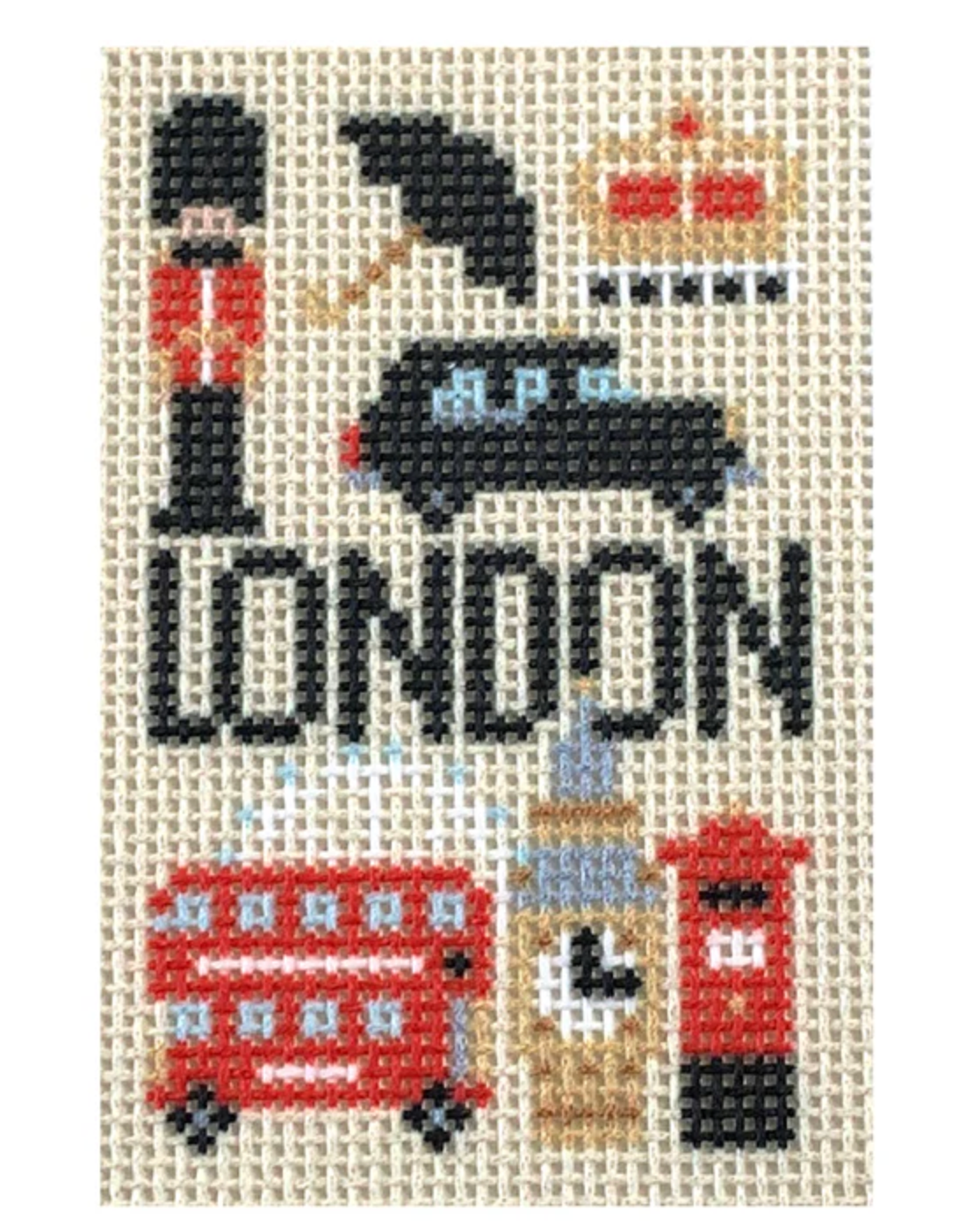 bradley London Travel Bag Charm Insert needlepoint canvas