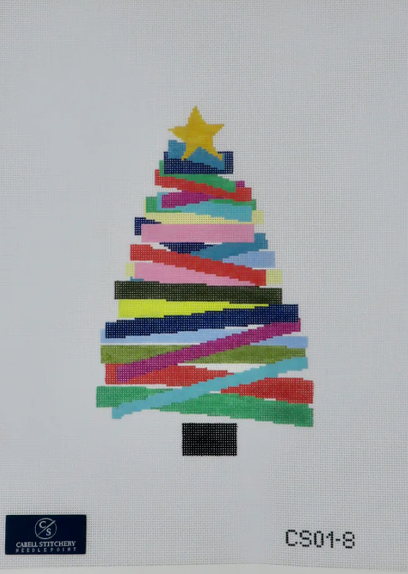 cabell stitchery multicolored christmas tree large