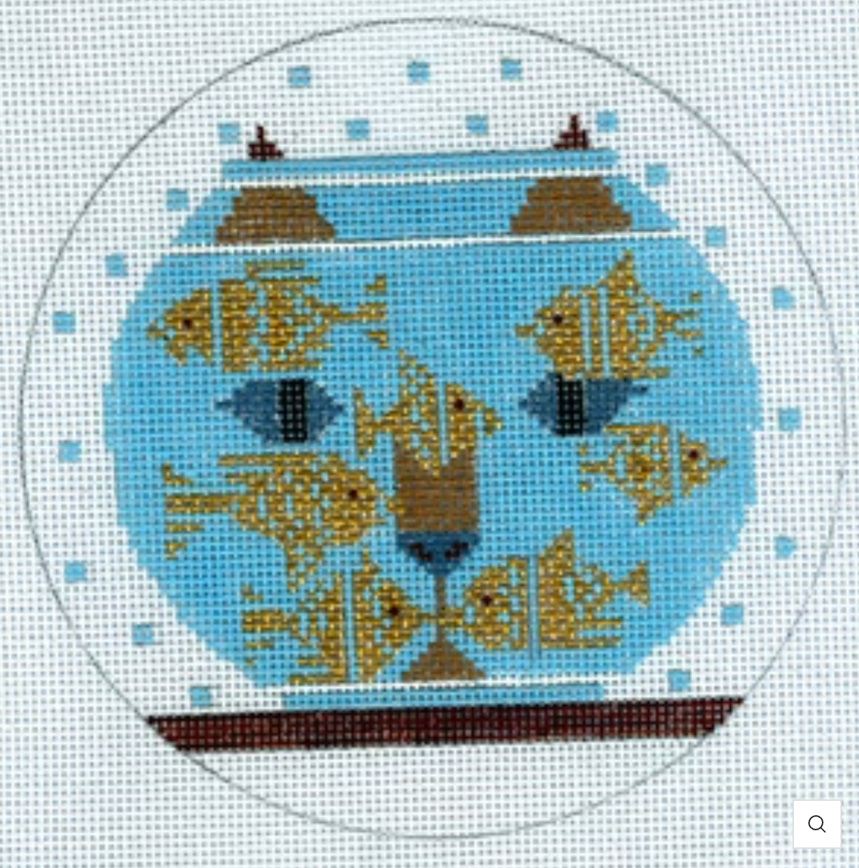 charley harper Fishful Thinking Ornament needlepoint canvas