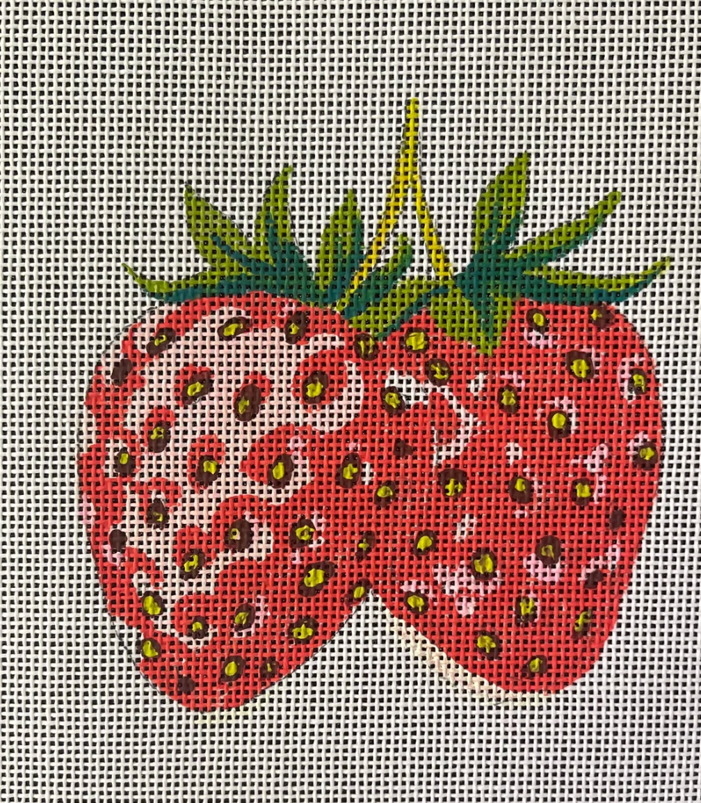 colors of praise Strawberries needlepoint canvas