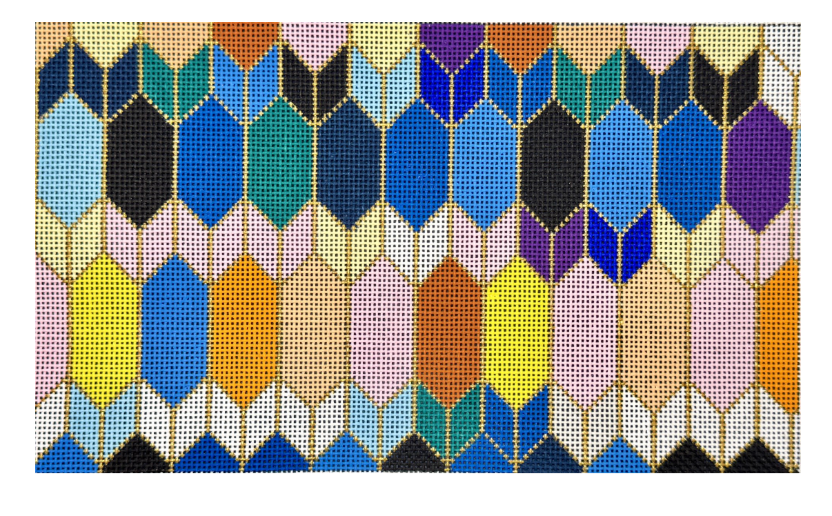 colors of praise colorful geometric clutch needlepoint canvas