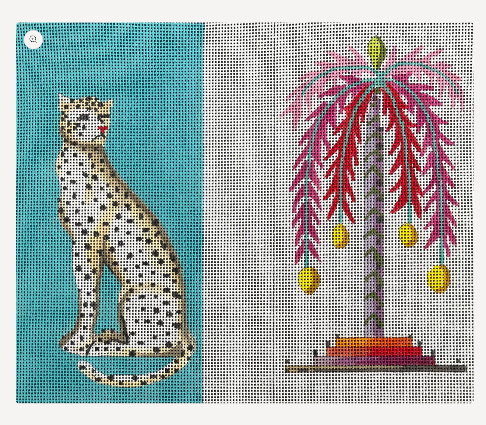 colors of praise leopard and palm tree double sided eyeglass case