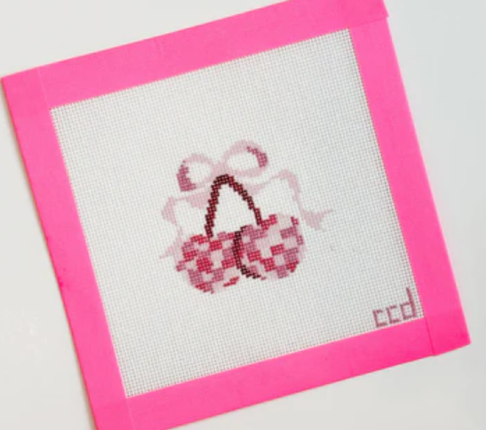 cotswold co Disco Cherries Coquette needlepoint canvas