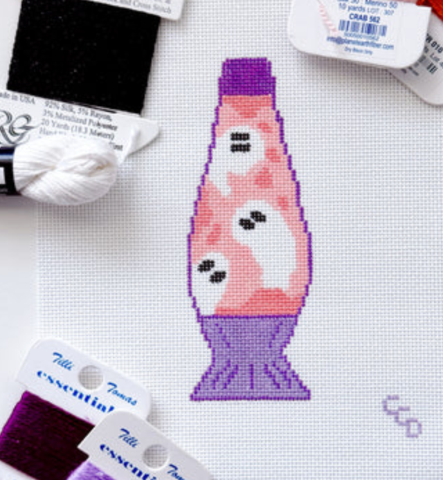 cotswold co designs Ghost Lava Lamp needlepoint canvas