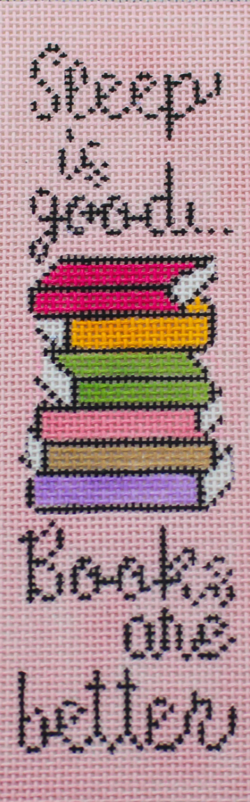 elm tree needlepoint sleep is good books are better needlepoint canvas