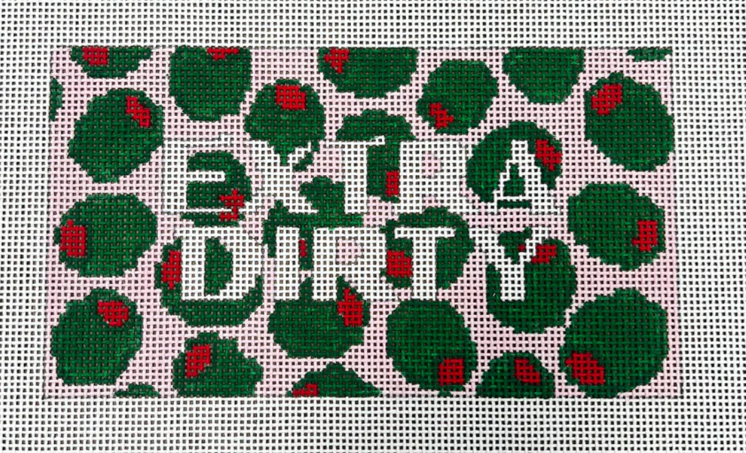 extra dirty martini needlepoint canvas