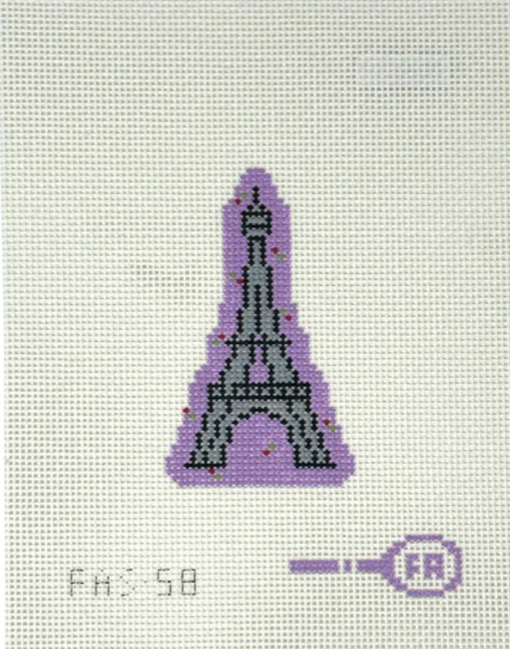 frances abel Mini Eiffel Tower needlepoint canvas