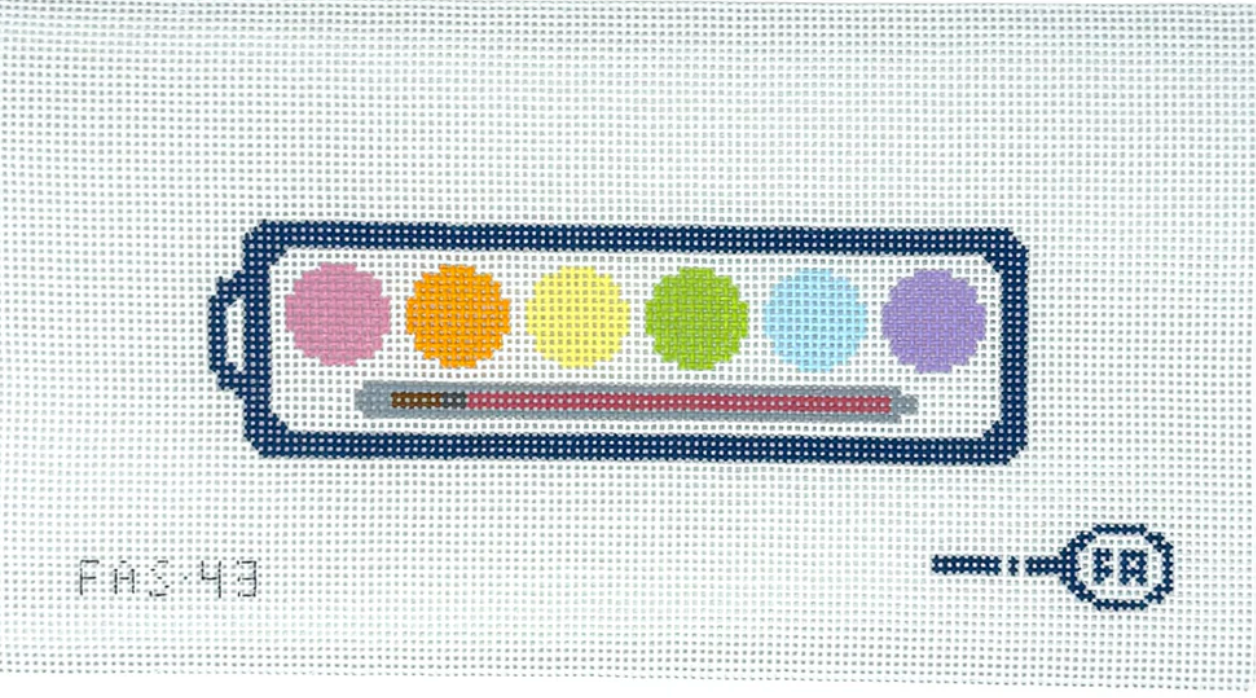 frances abel Watercolor Palette needlepoint canvas