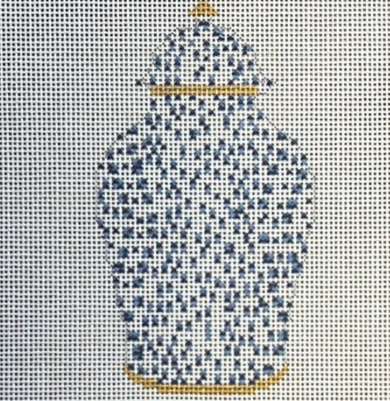 french dots ginger jar needlepoint canvas