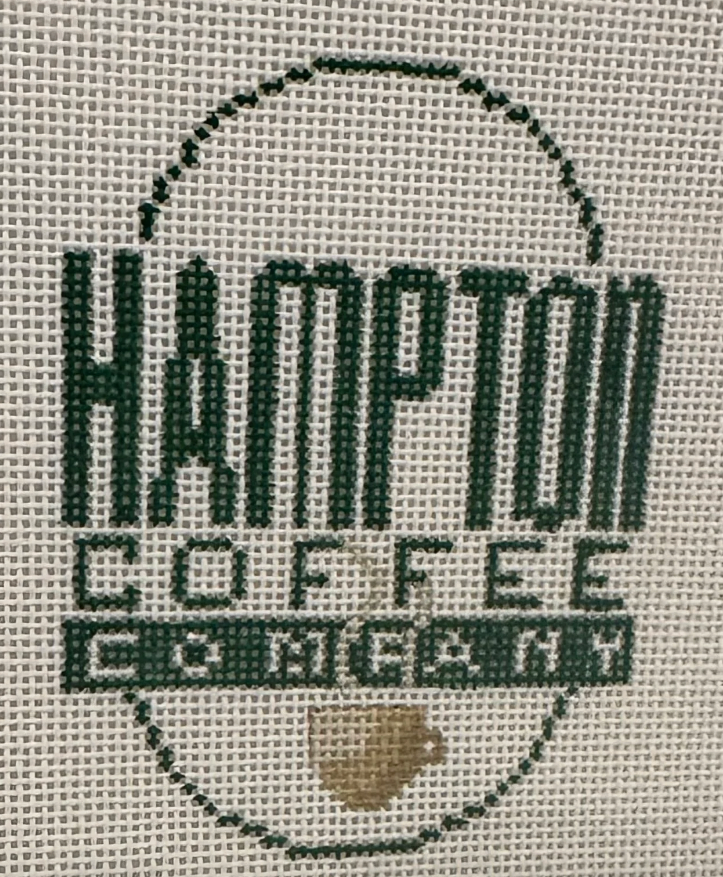 froopy designs Hampton Coffee Company needlepoint canvas