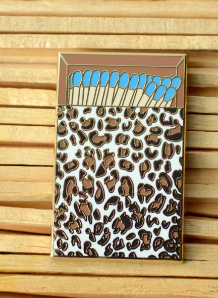 go stitch Blue Leopard Print Matchbox Needle Minder