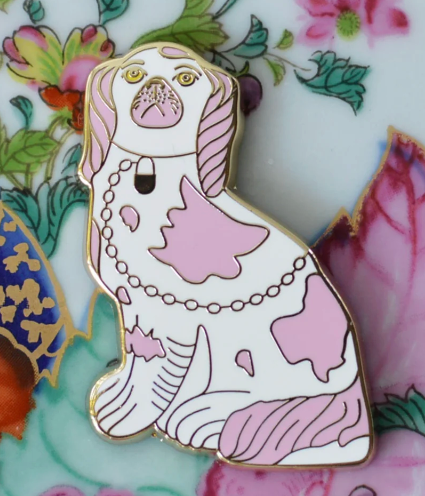 go stitch Pink Staffordshire Dog Needle Minder